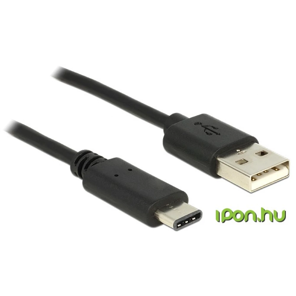 DELOCK USB 2.0 Type C Átalakító Fekete 1m 83600