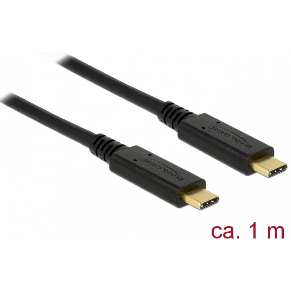 DELOCK USB 3.1 Type C Összekötő Fekete 1m 83661