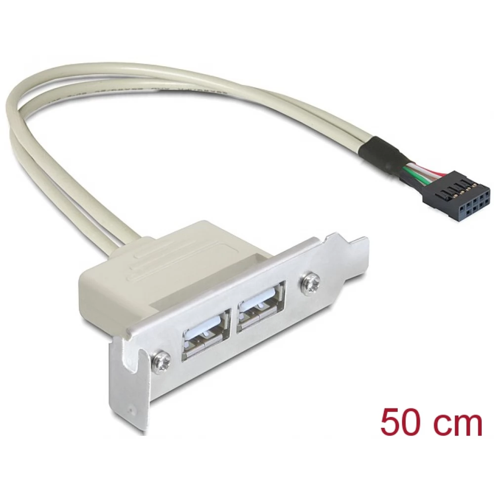 DELOCK USB Pin header Kivezetés Szürke 50cm 83119
