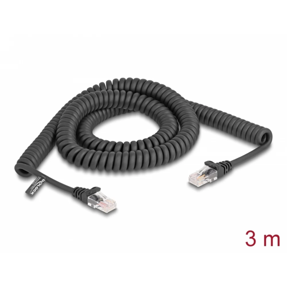 DELOCK UTP Összekötő Fekete 3m 87994