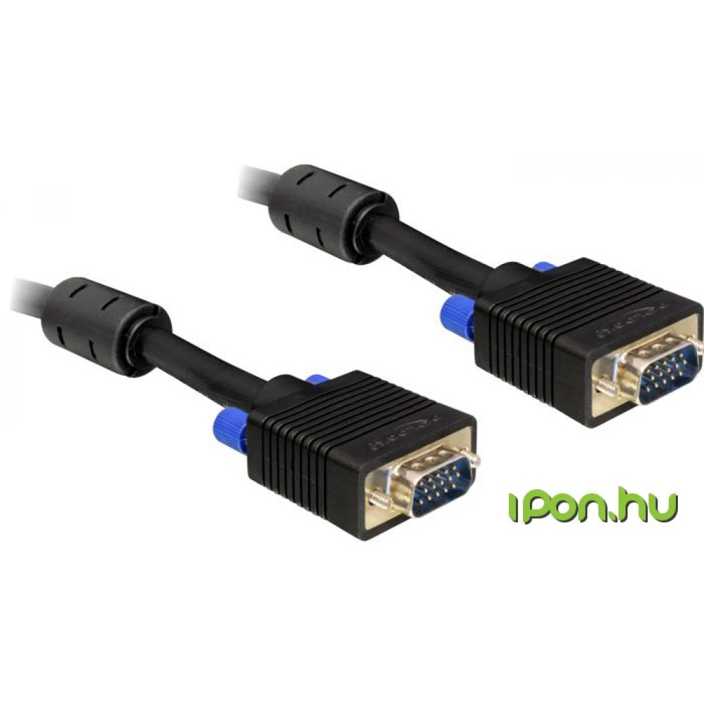 DELOCK VGA/D-Sub Összekötő Fekete 2m 82557