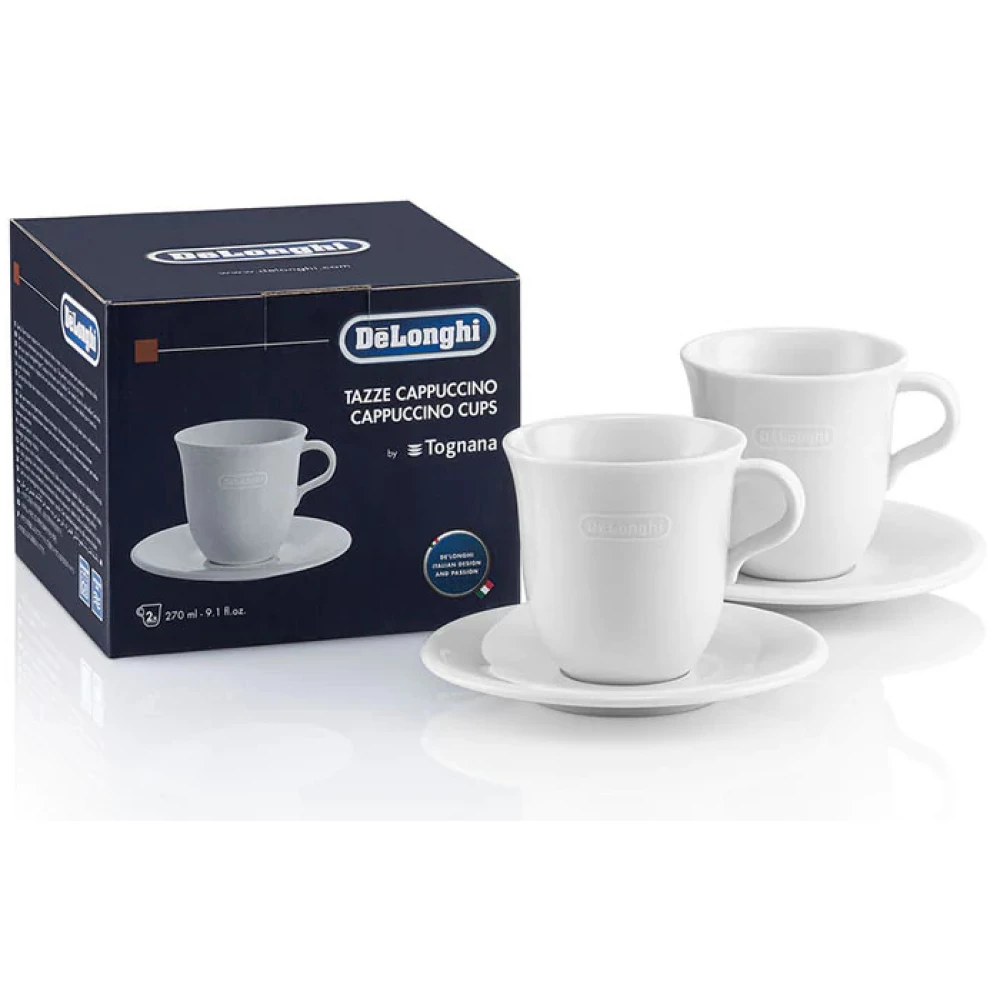 DELONGHI DLSC309 Tognana cappuccino csésze szett 2 db 270 ml fehér