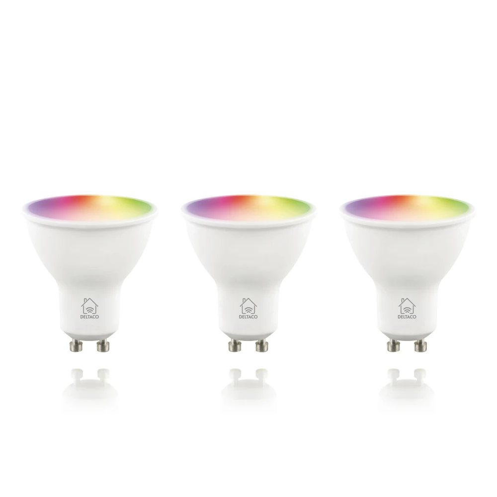 DELTACO Smart Home GU10 5W SH-LGU10RGB-3P 3db