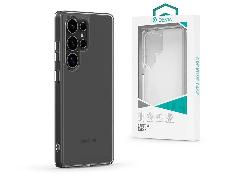 DEVIA Shark Series ütésálló hátlap Samsung Galaxy S25 átlátszó