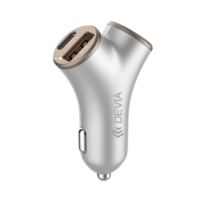 DEVIA Smart Autós töltő 2xUSB 2xUSB-C 48W fehér