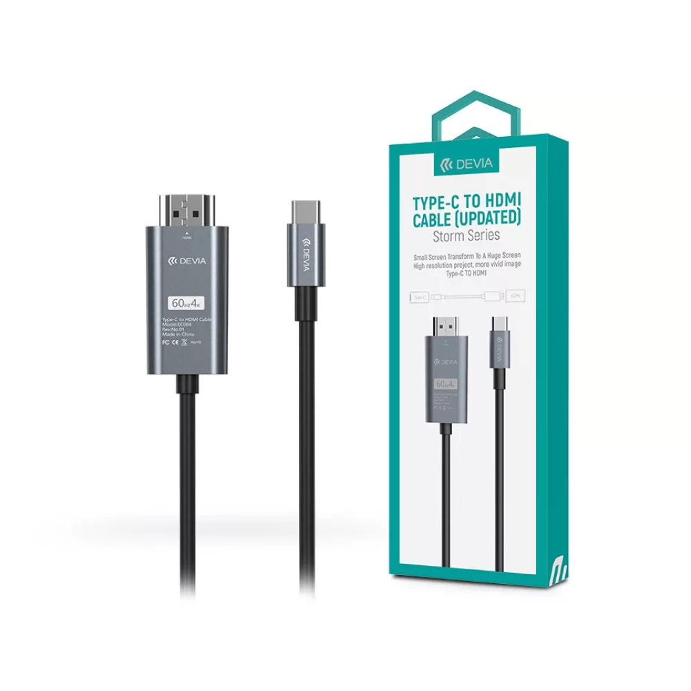 DEVIA USB 2.0 Type C HDMI Átalakító Fekete 2m ST399145