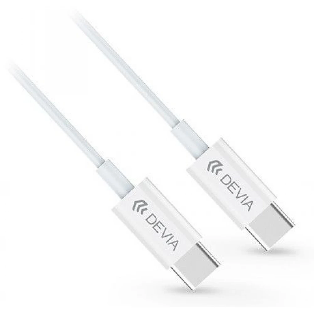 DEVIA USB 2.0 Type C Összekötő Fehér 1m ST325380