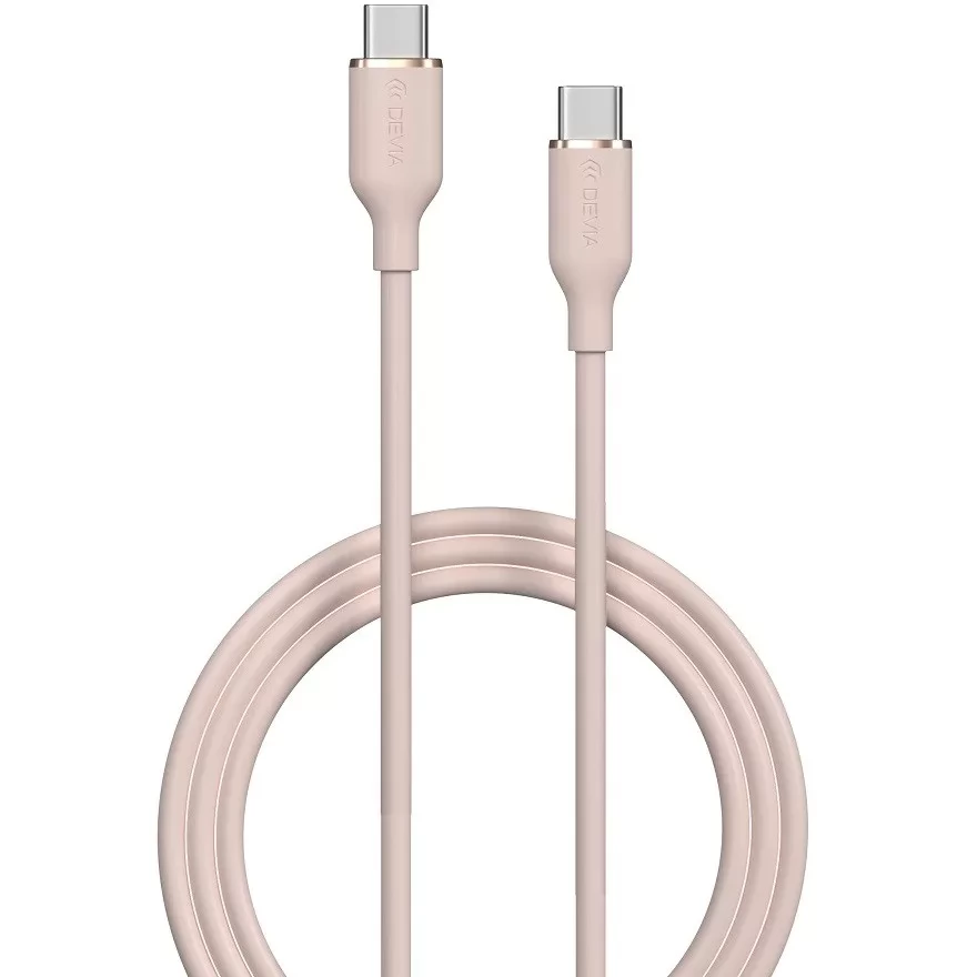 DEVIA USB 2.0 Type C Összekötő Rózsaszín 1.2m ---