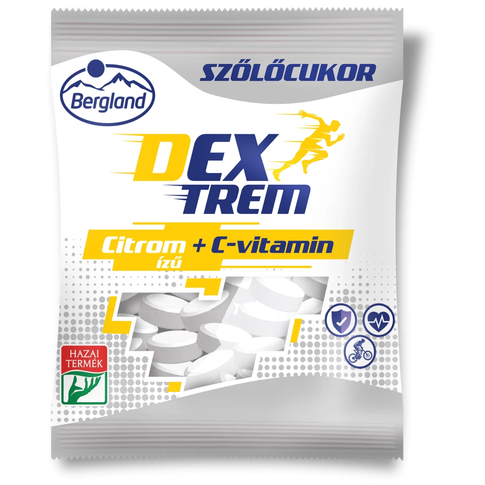 Dextreme szőlőcukor - citrom ízű + C-vitamin 70 g