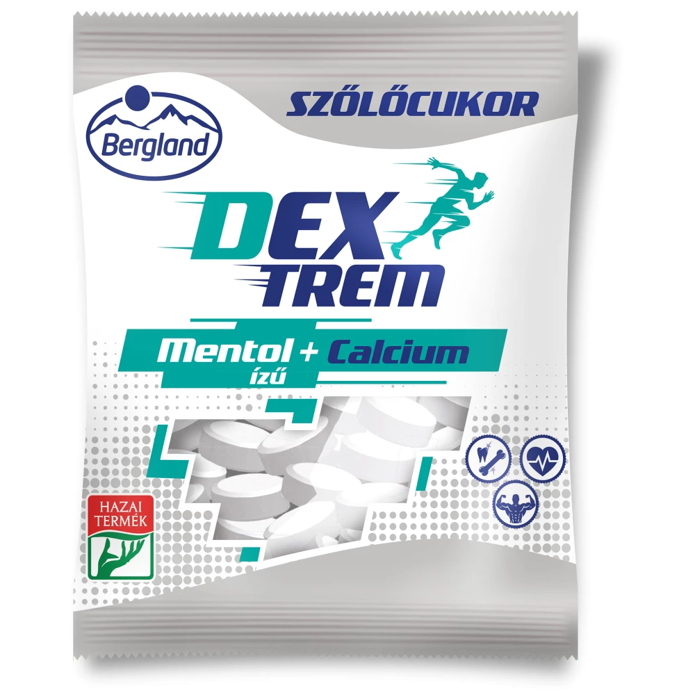 Dextreme szőlőcukor mentolos ízű + kalcium 70 g