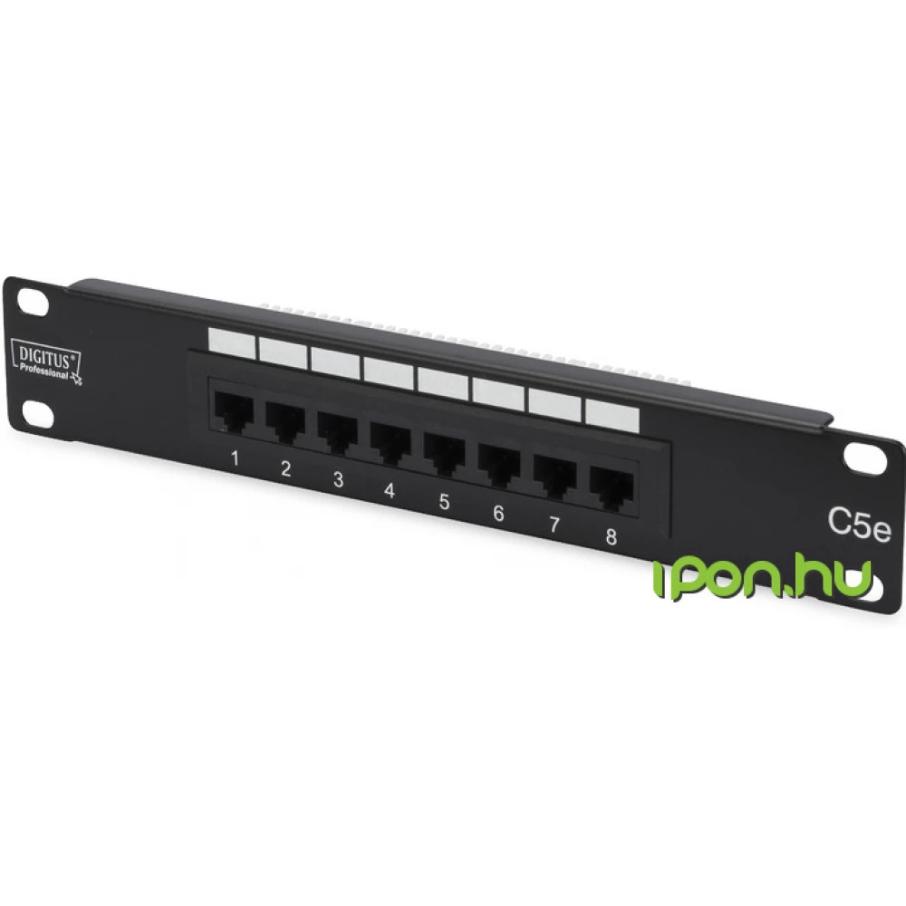 DIGITUS 1U 10" 8 Port Cat5e Patch Panel DN-91508U