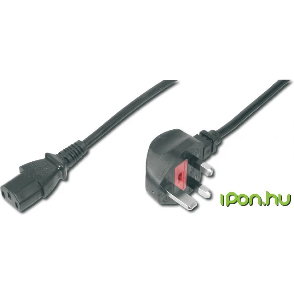 DIGITUS 230V IEC Tápkábel Fekete 1.8m AK-440107-018-S