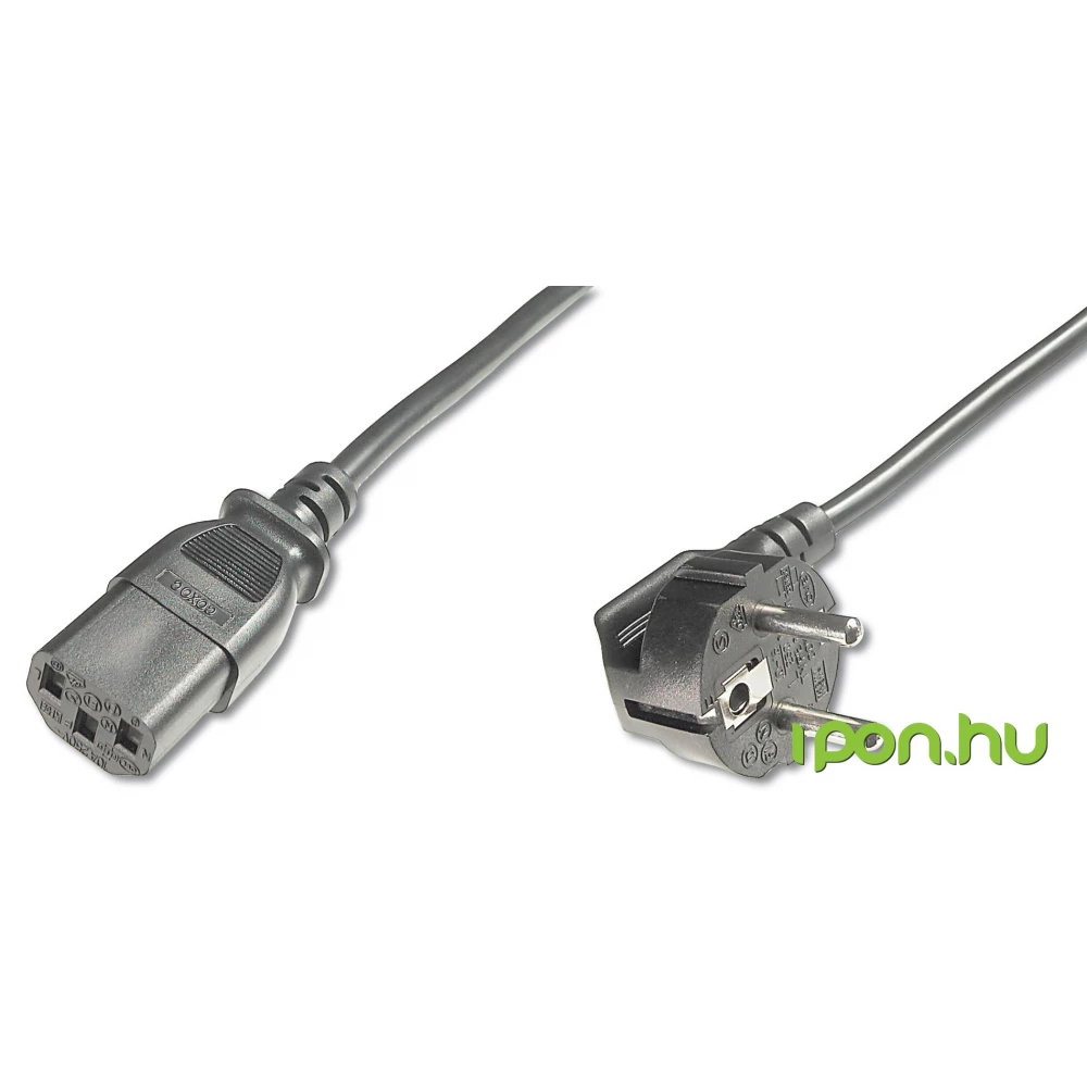 DIGITUS 230V IEC Tápkábel Fekete 2.5m AK-440100-025-S