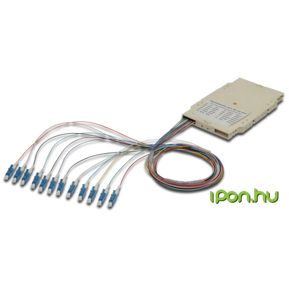 DIGITUS A-96933-02-UPC Professional Splice cassette with 12 pigtails pre-assembled LC OS2