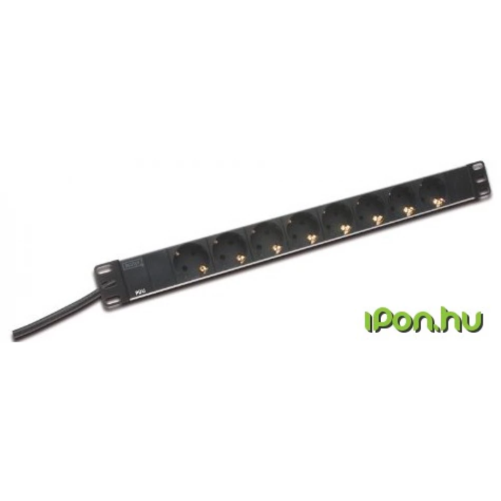 DIGITUS Aluminum outlet strip 8 outlets