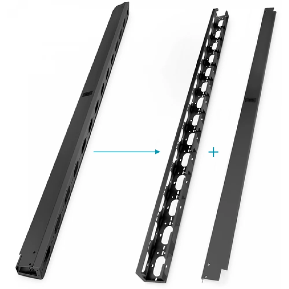 DIGITUS Cable channels for 42HE network and server cabinets DN-19 ORG-42U-B