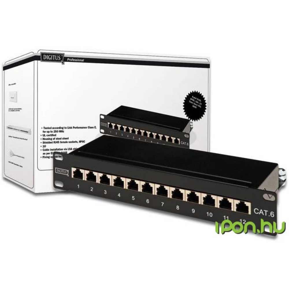 DIGITUS CAT 6 Class E High Denisity Patch Panel shielded DN-91612S