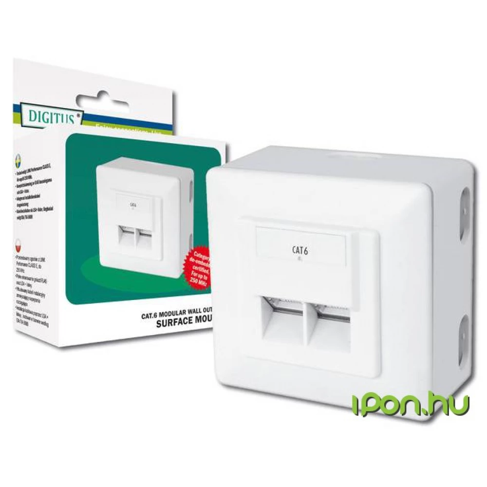 DIGITUS CAT 6 Class E Wall Outlet shielded surface mount DN-9006-N
