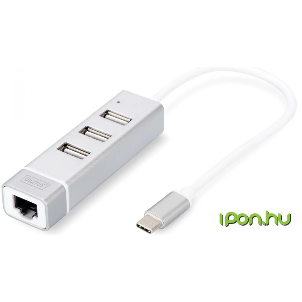 DIGITUS DA-70253 USB 2.0 3-Port Hub & Fast Ethernet LAN Adaptor