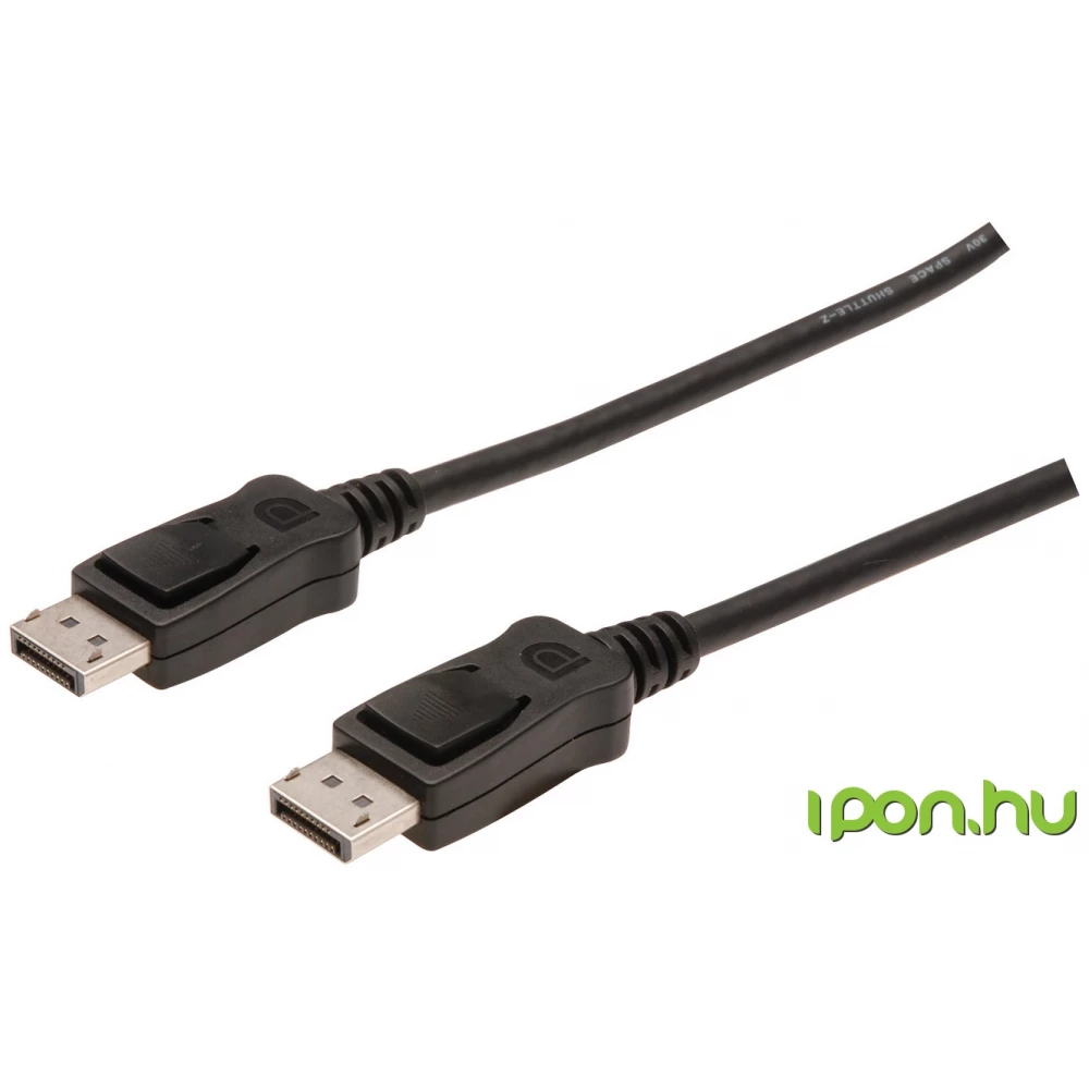 DIGITUS DisplayPort 1.2/1.2a Összekötő Fekete 1m AK-340100-010-S