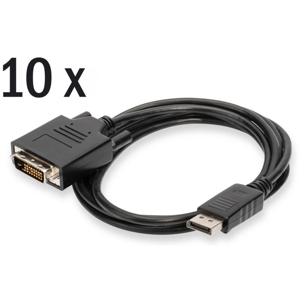DIGITUS DisplayPort DVI-D Átalakító Fekete 2m AK-990900-020-S