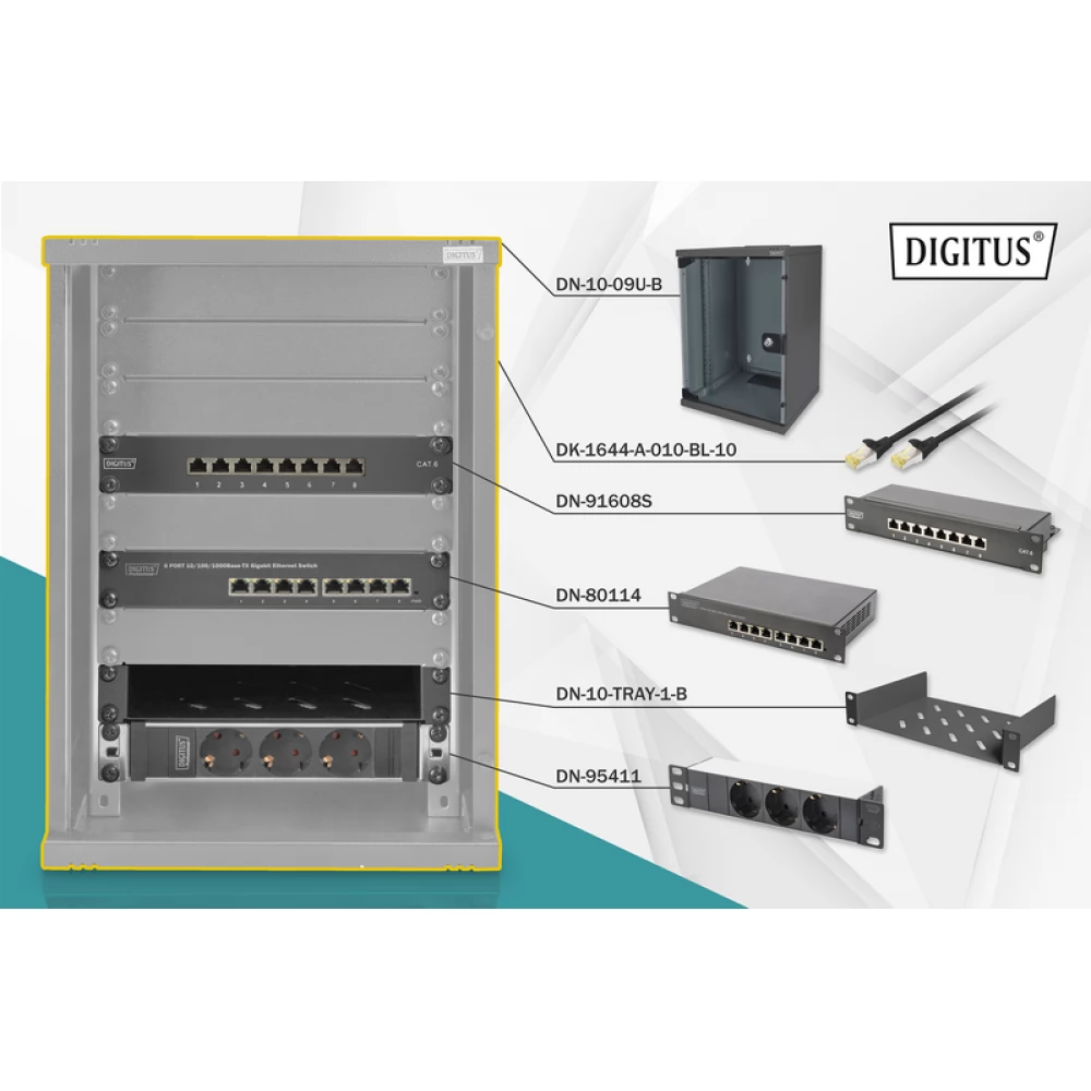 DIGITUS DN-10-SET-2-B Network Set