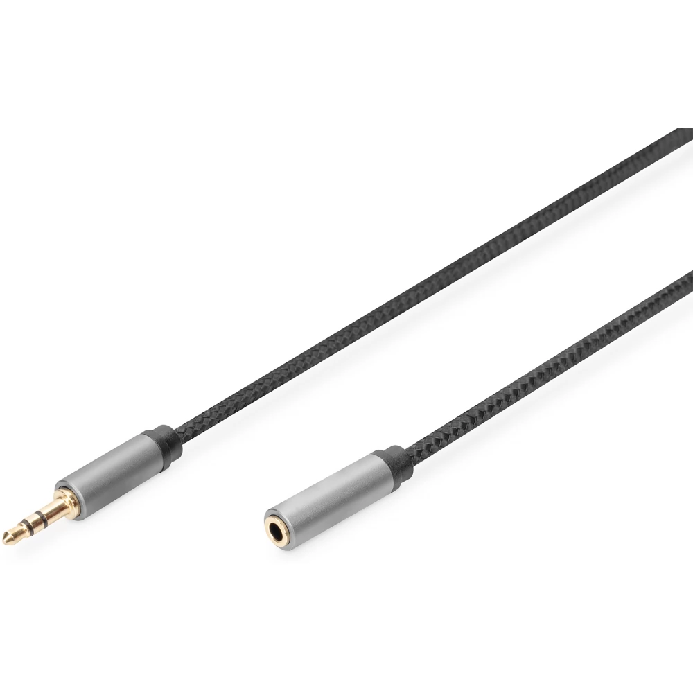 DIGITUS Jack Hosszabbító Fekete 1.8m DB-510210-018-S