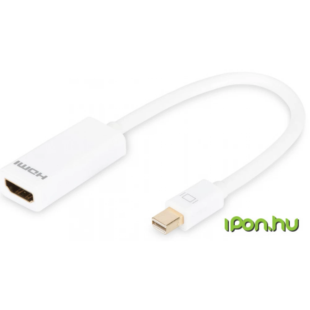 DIGITUS Mini DisplayPort HDMI Átalakító Fehér 15cm DB-340404-001-W