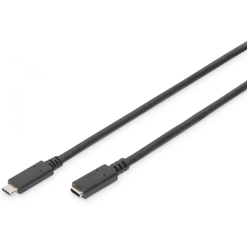 DIGITUS USB 2.0 Type C Hosszabbító Fekete 1.5m AK-300210-015-S