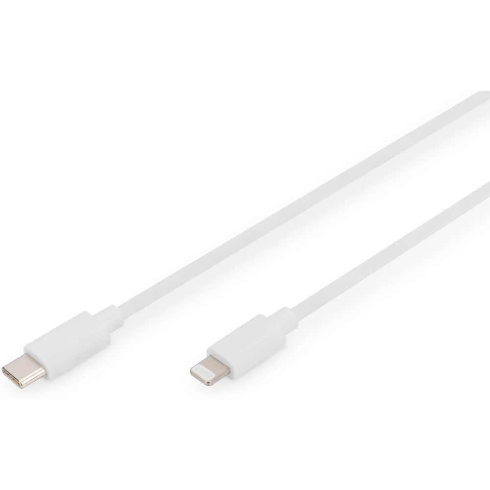 DIGITUS USB 2.0 Type C Lightning Töltő/adat Fehér 2m DB-600109-020-W