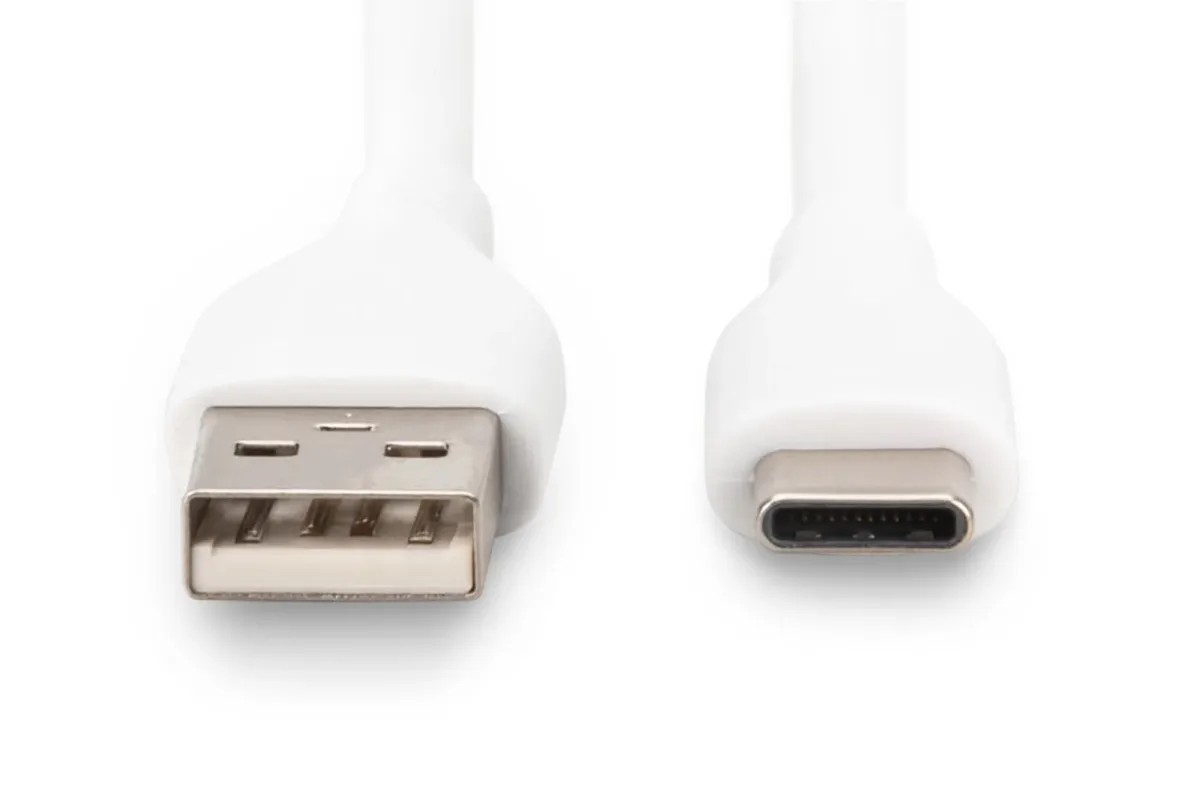 DIGITUS USB 2.0 Type C Átalakító Fehér 2m AK-300340-020-W