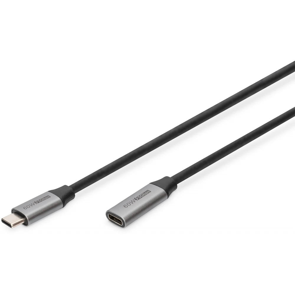 DIGITUS USB 3.0 Type C Hosszabbító Fekete 1m DB-300230-010-S