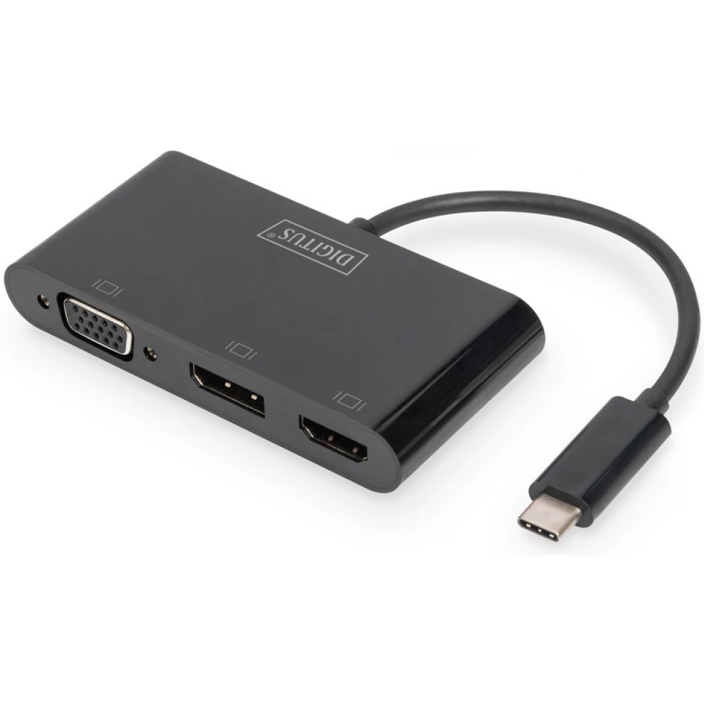 DIGITUS USB-C 3in1 Triple Monitor Adapter (HDMI - DP - VGA)