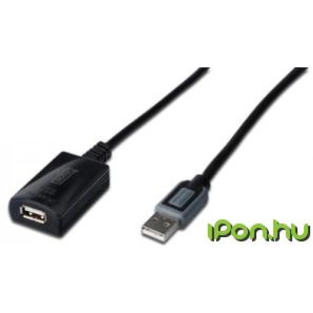 DIGITUS USB Hosszabbító Fekete 20m DA-73102