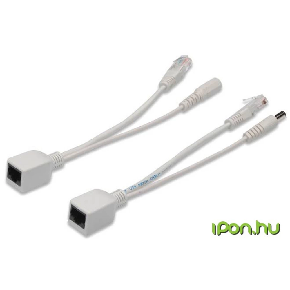 DIGITUS UTP Tápkábel Szürke 20cm DN-95001