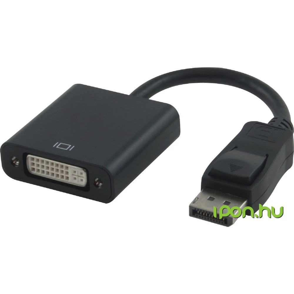 DisplayPort DVI-I Átalakító Fekete 15cm 12.99.3133