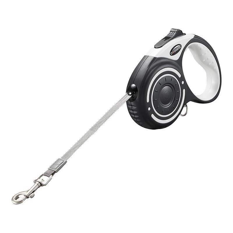 DOGNESS Autómata póráz 5m zseblámpa/bluetooth hangszóró/táskatartó szürke