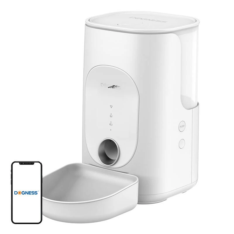 DOGNESS F16 Wifi 5G 4L Intelligens etetőautomata műanyag tállal fehér