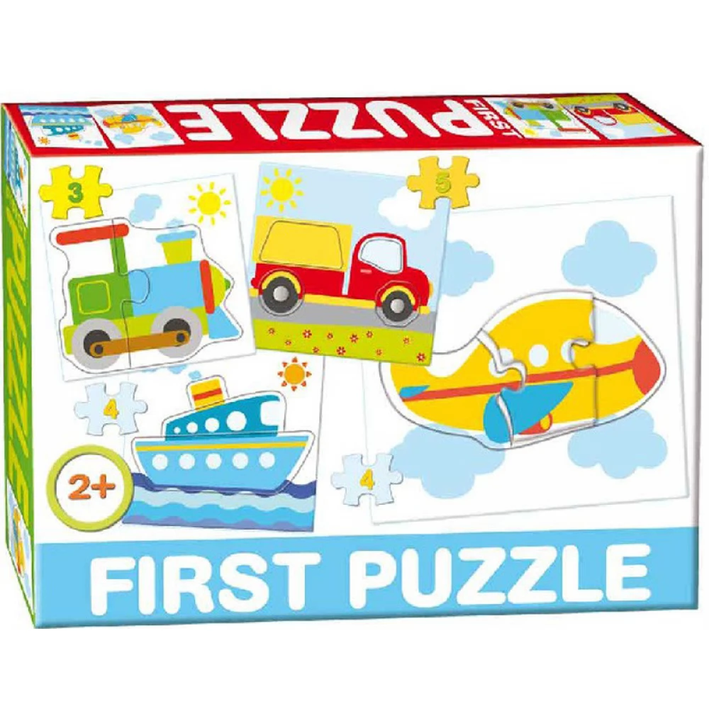DOHÁNY TOYS Puzzle játék 2 3 4 darabos First puzzle Járművek