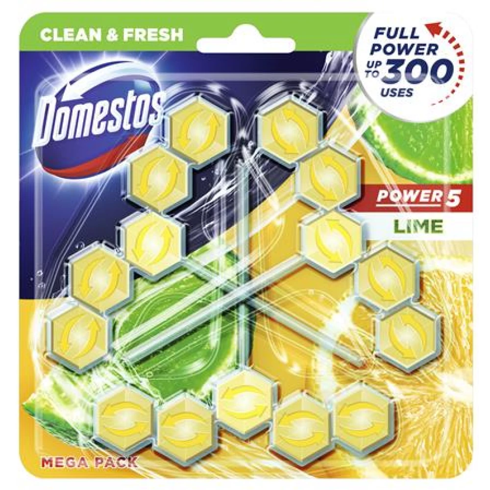 DOMESTOS 67263793 Power 5 WC fertőtlenítő 3 db-os lime