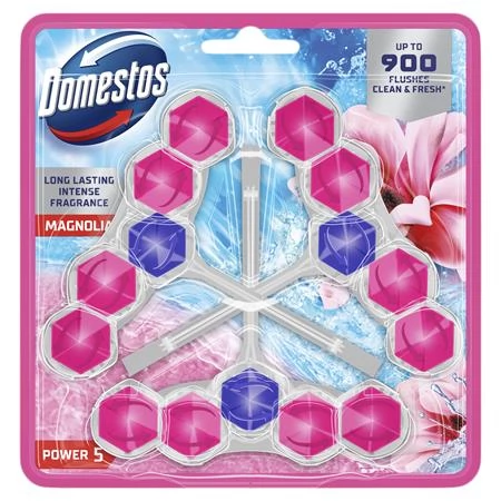 DOMESTOS Power 5 WC frissítő blokk magnólia 3db
