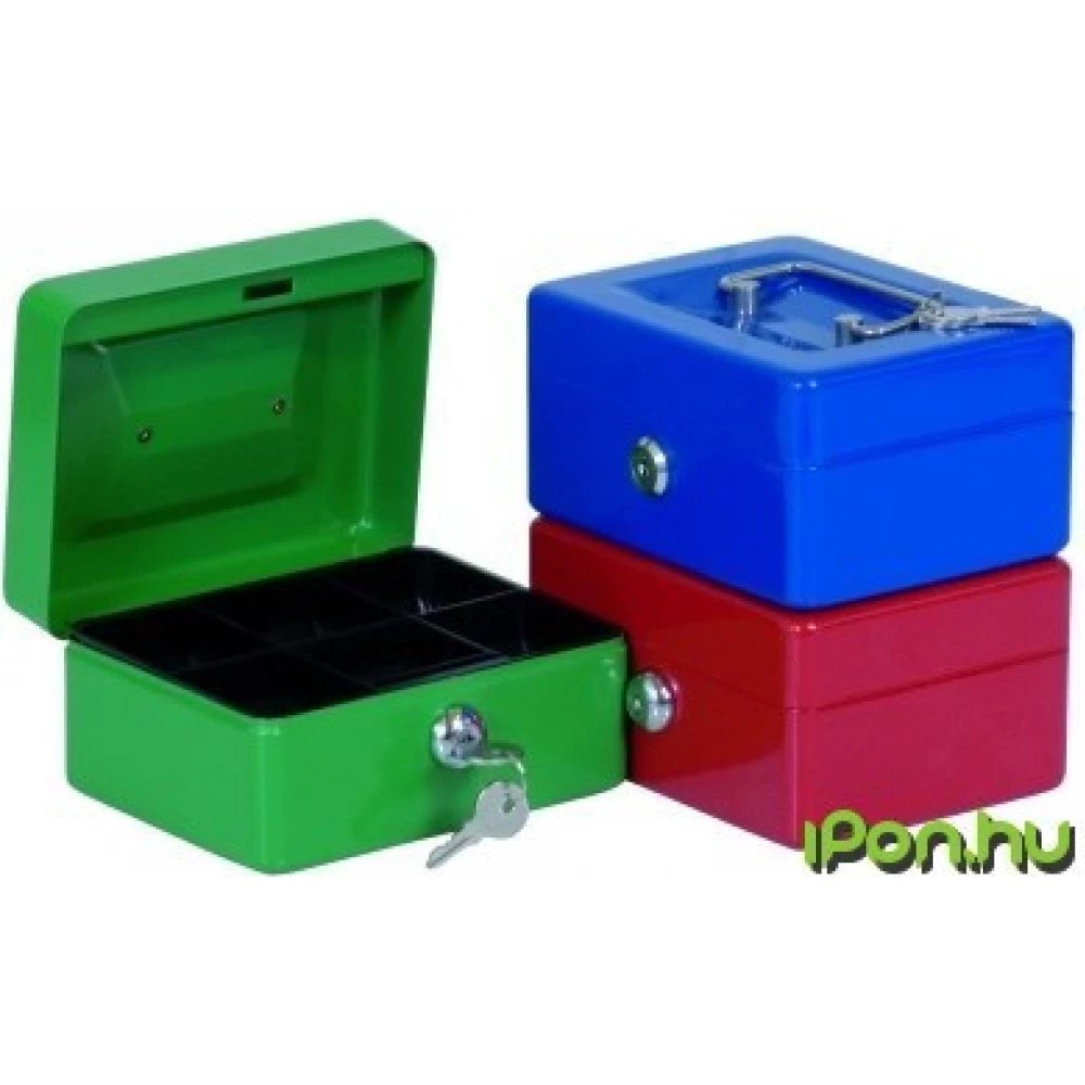 DONAU Pénzkazetta 6" piros 152X115X80mm