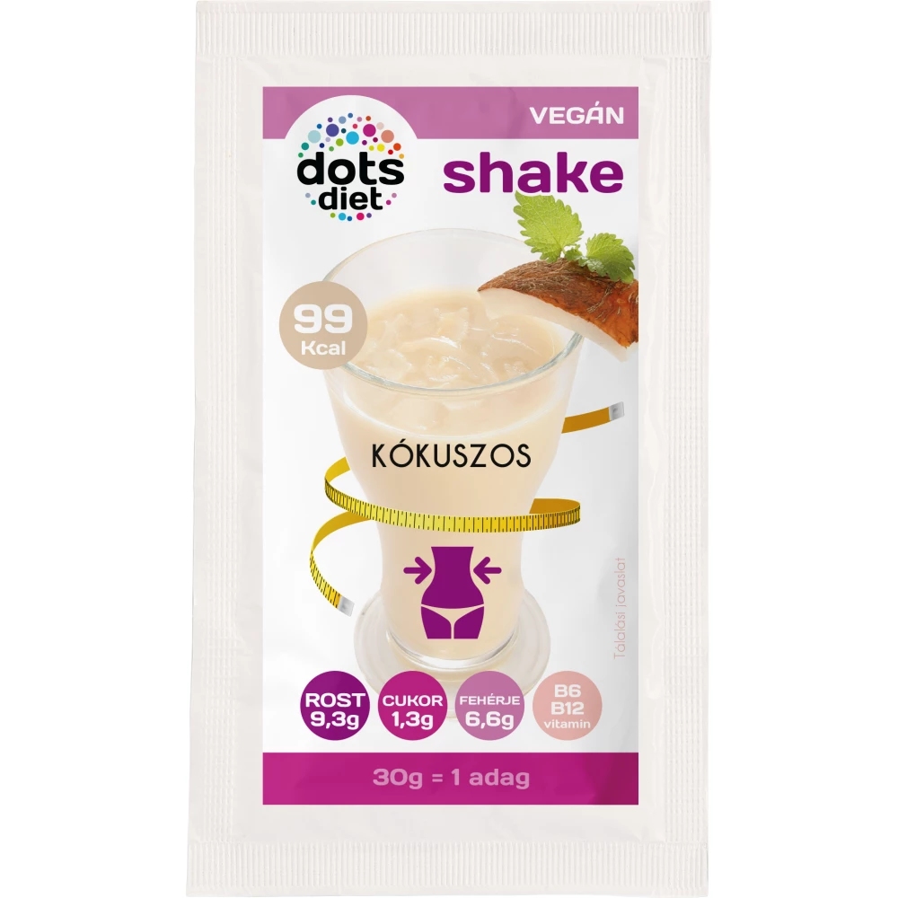 DOTSDIET Dotsdiet shake por kókuszos ízű 30 g