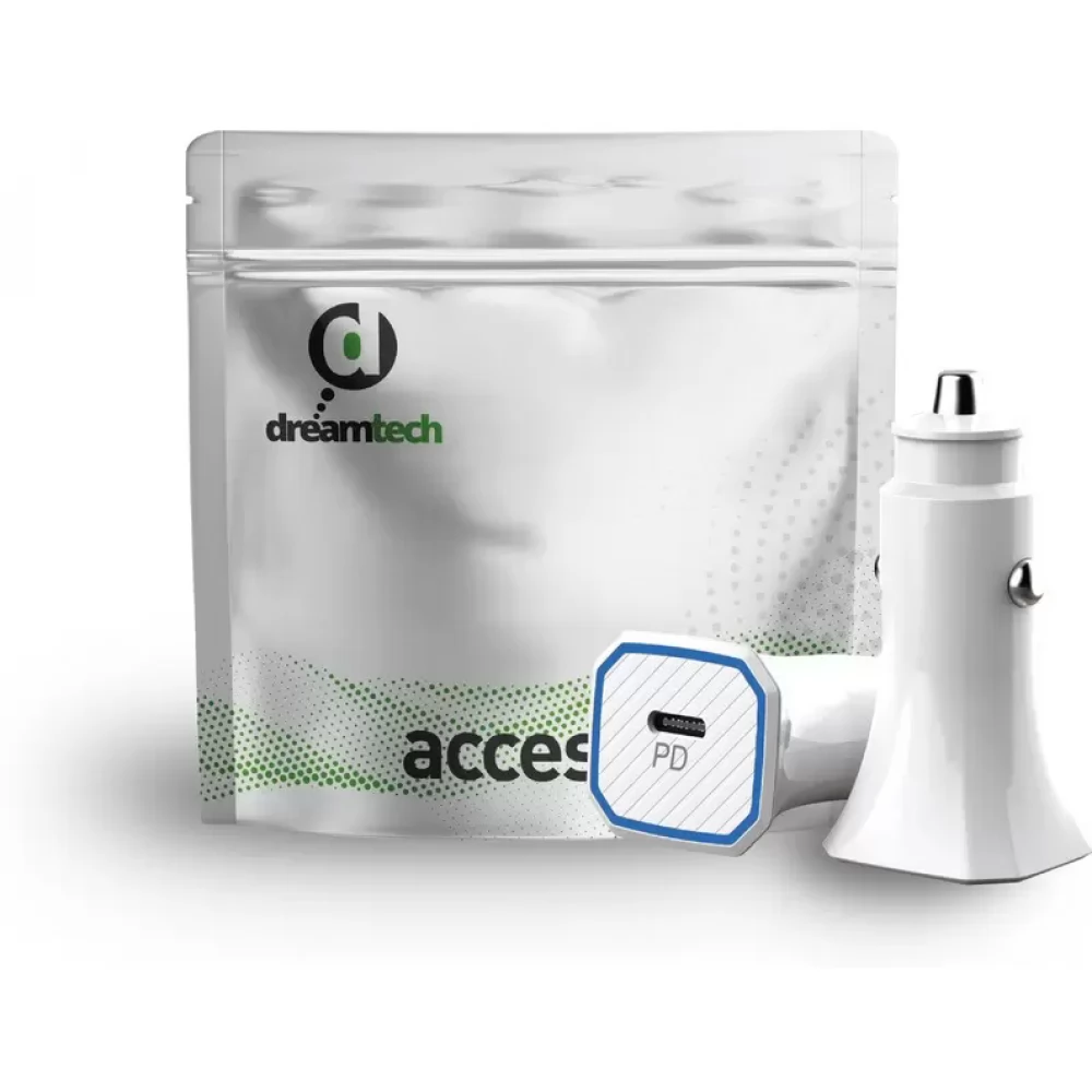 DREAMTECH Autós töltő USB-C 20W fehér