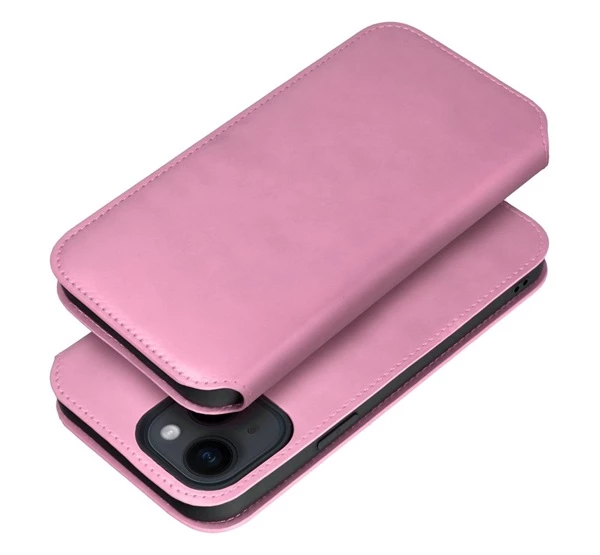 Dual Pocket Apple iPhone 15 Plus flip tok rózsaszín