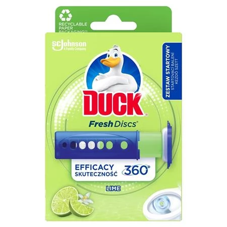 DUCK Fresh Discs WC tisztító korong adagolóval 36ml lime