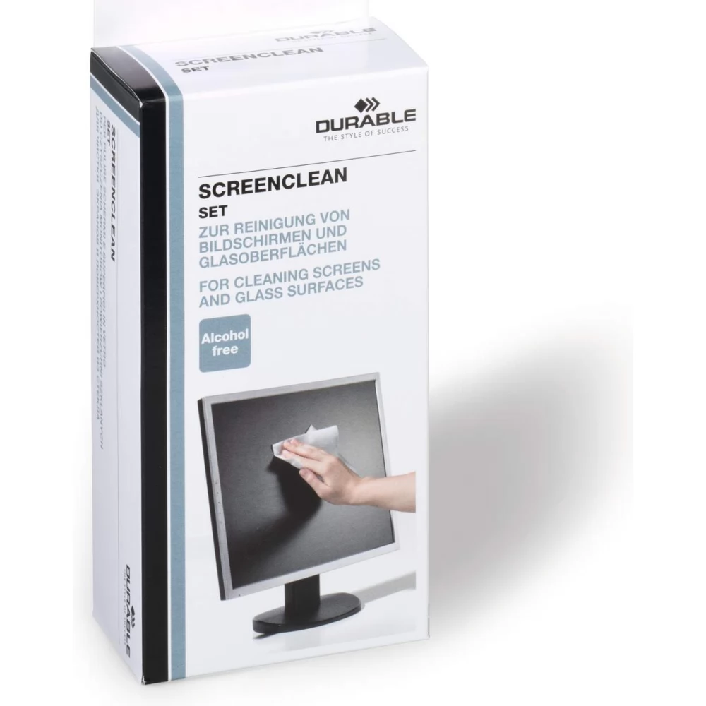 DURABLE 570700 SCREENCLEAN monitor tisztító szett 125 ml / 20 db