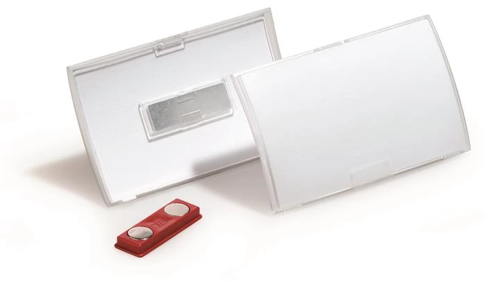 DURABLE CLICK FOLD Névkitűző mágneses 54x90 mm áttetsző