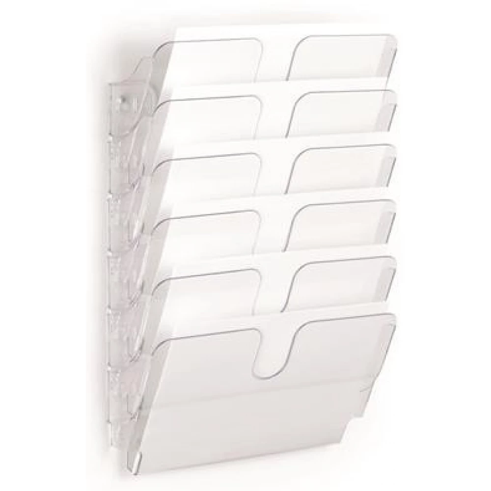 DURABLE Prospektustartó fali fekvő A4 FLEXIPLUS 6 áttetsztő