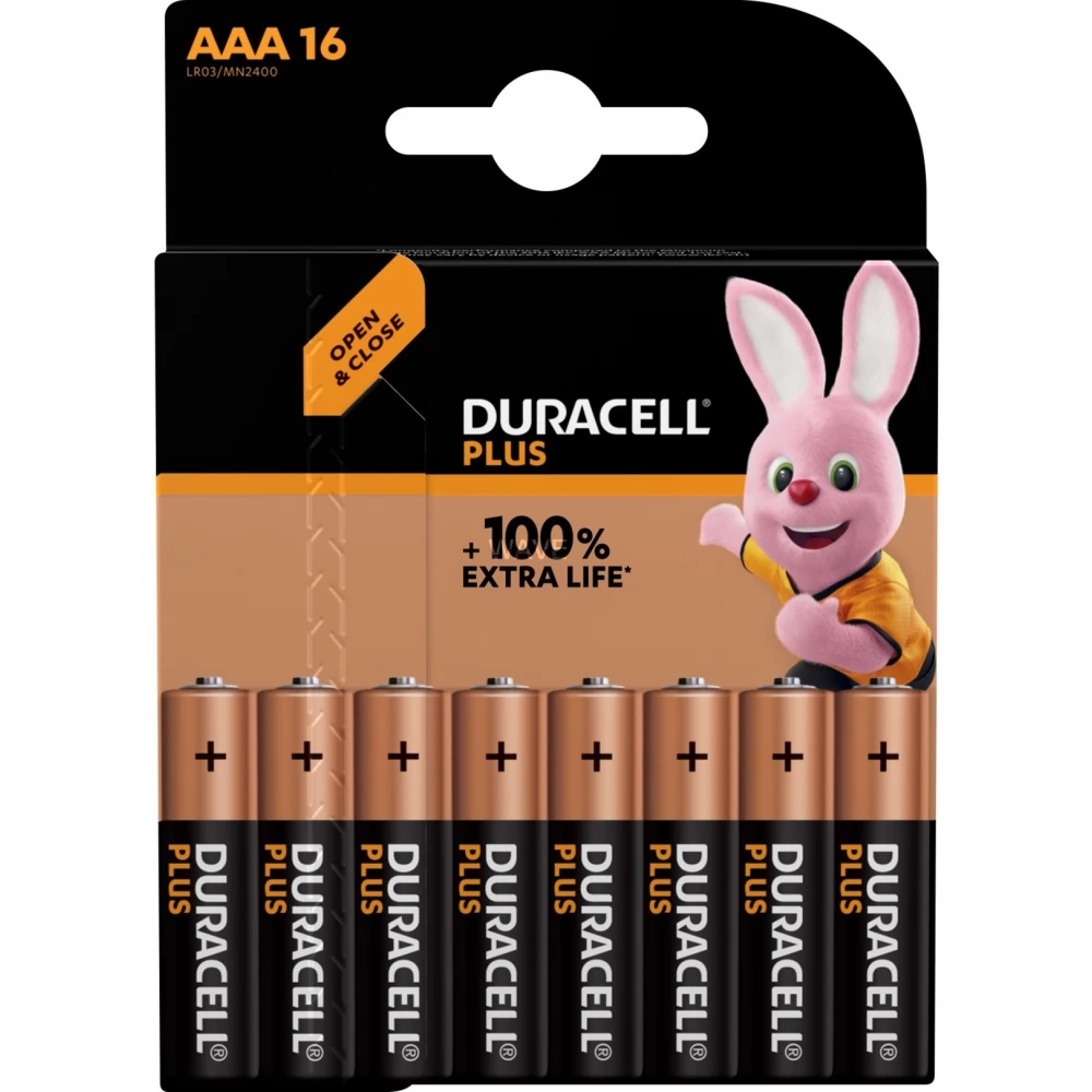 DURACELL Plus mikro ceruza elem (AAA) 16db
